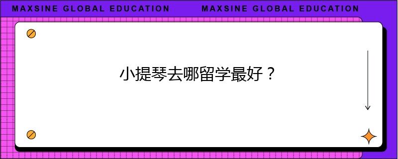 小提琴去哪留學最好？